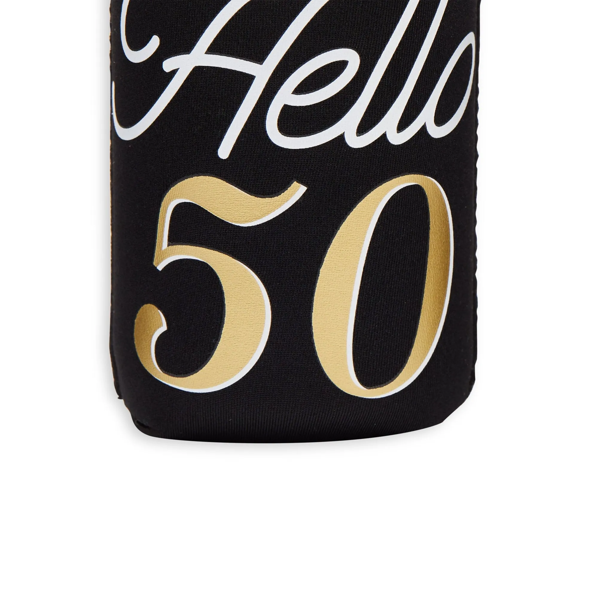 12-Pack 50th Birthday Can Cooler Sleeves for Soda Cans, Bottles - Cheers and Beers to 50 Years Decorations and Party Favors for Men, Women (Black and Gold, 3.8x5.3 in)