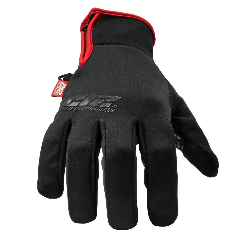 212 Performance TJG-0511 Silicone Palm Zipper Cuff Tundra Jogger Gloves, X-Large Black