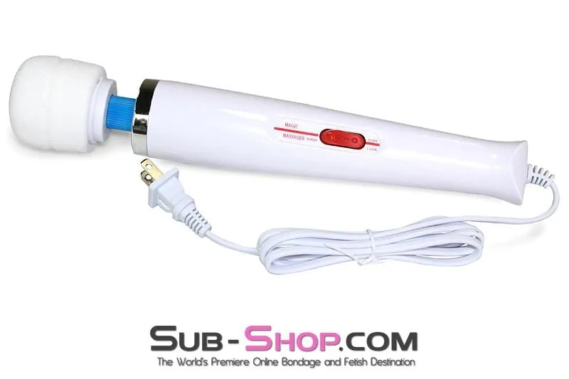 6956R      Magic Massager Two Speed Wand Vibrator, White - LAST CHANCE - Final Closeout!