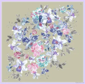Armine Fior Floral Silk Scarf #54
