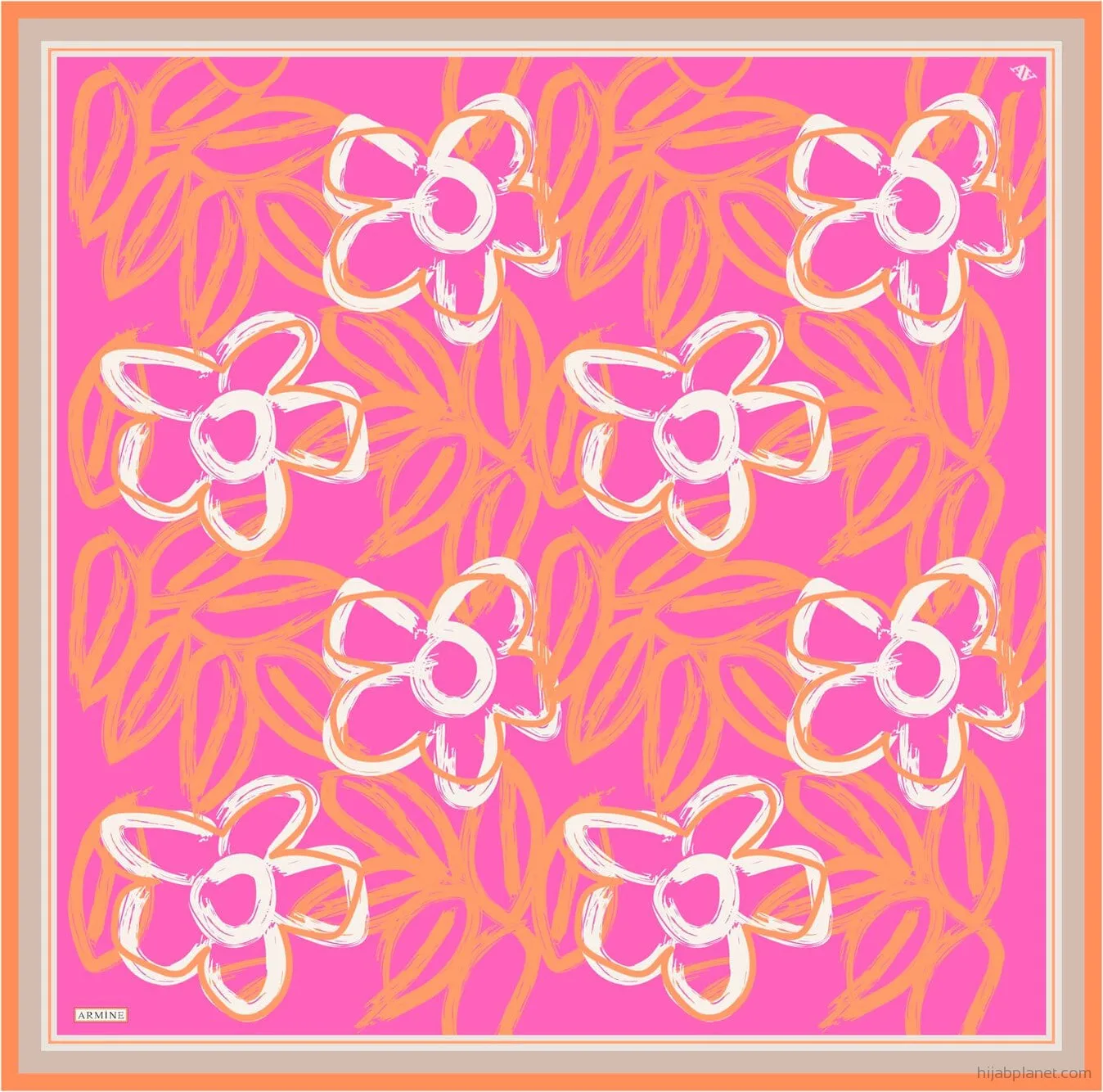 Armine Mira Floral Silk Scarf #85