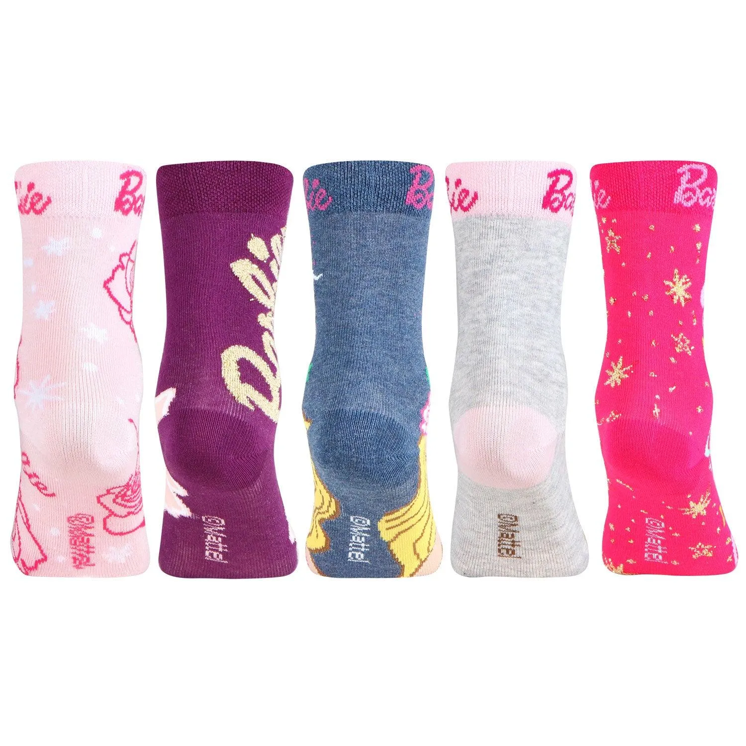 Barbie Socks For Girls -Pack Of 5