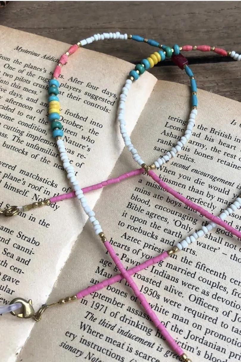BEADED FACE MASK NECK STRAP NICOLE