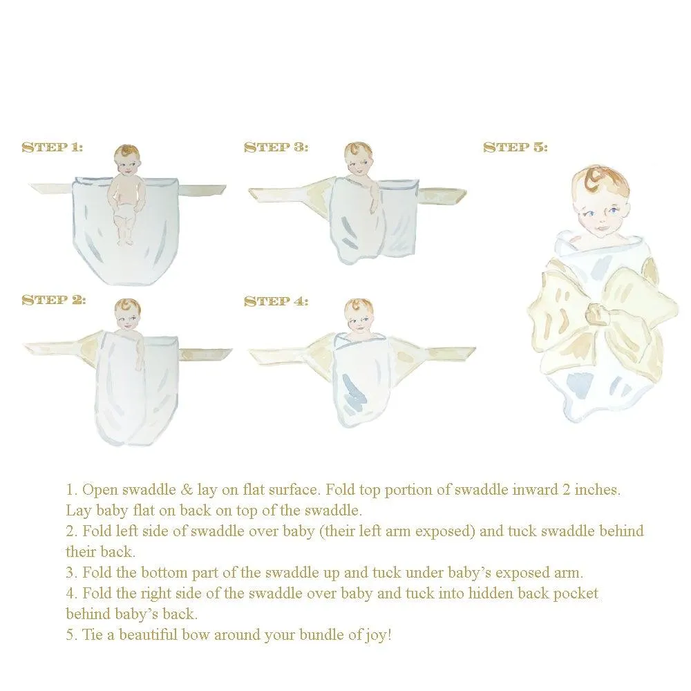 Beaufort Bonnet Bow Swaddle, Buckhead Blue Dallas Dot