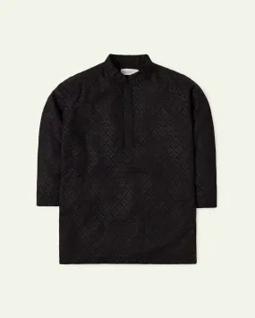Black Chikankari Kurta