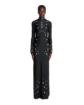 Black Long Snaps Dress