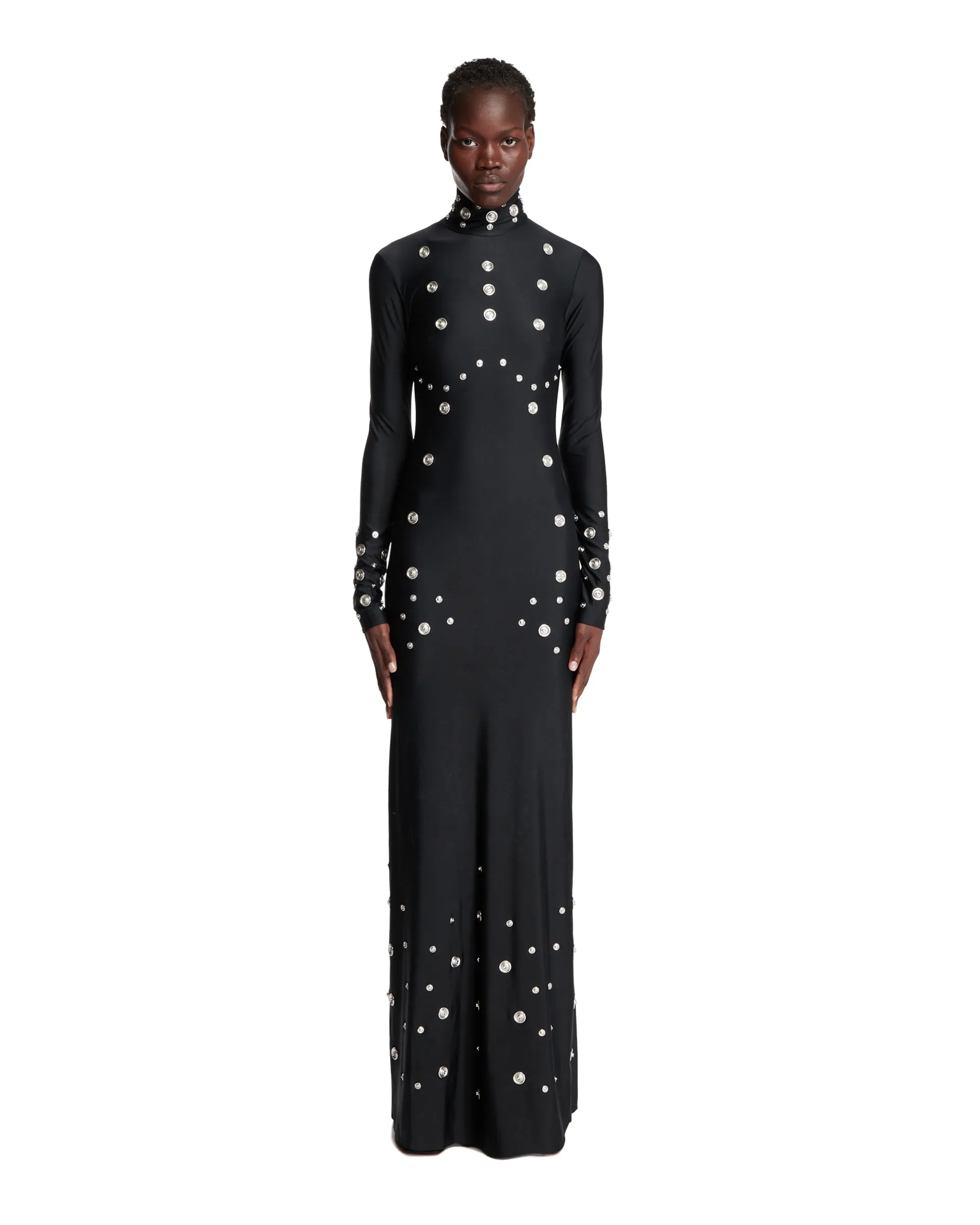 Black Long Snaps Dress
