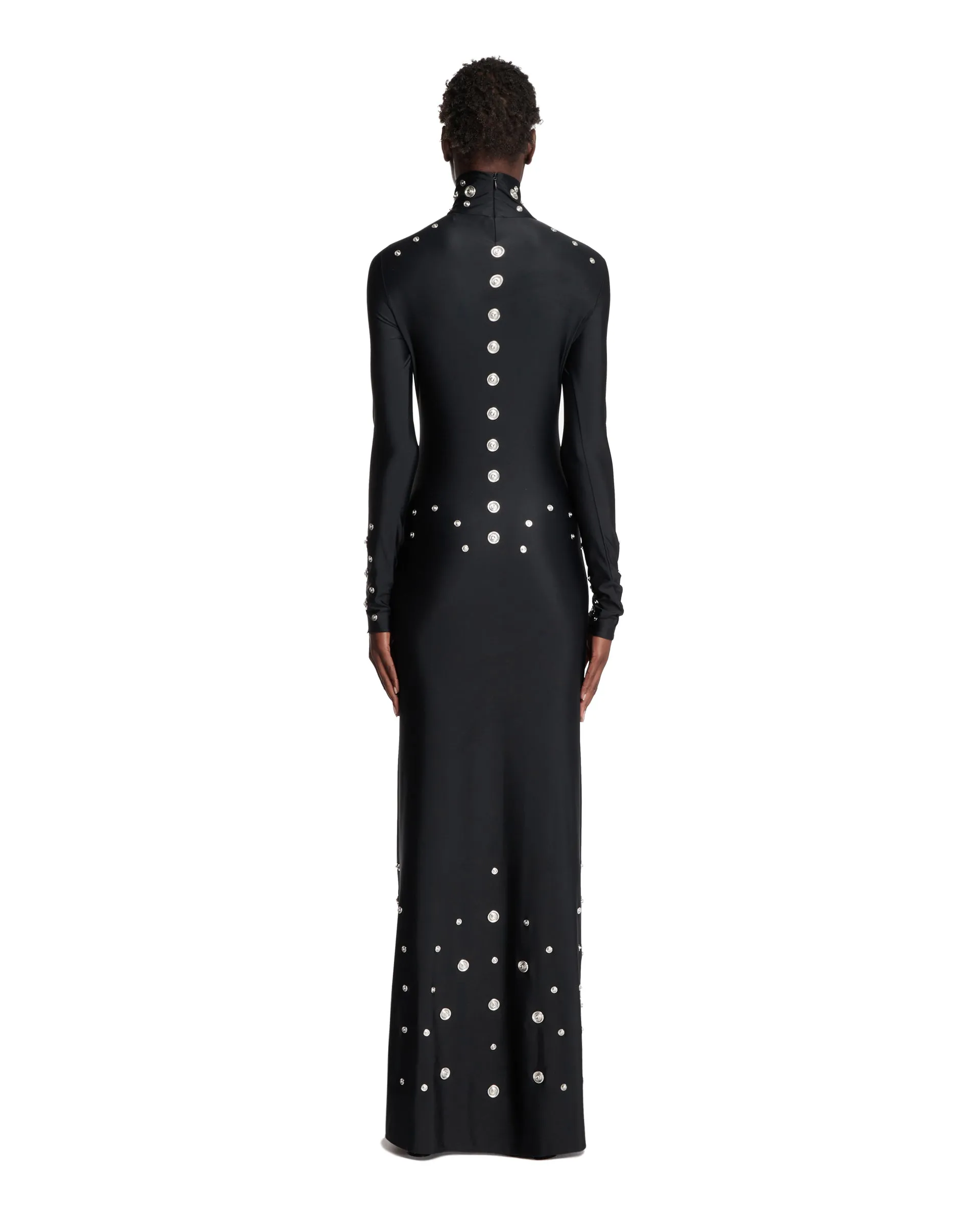 Black Long Snaps Dress