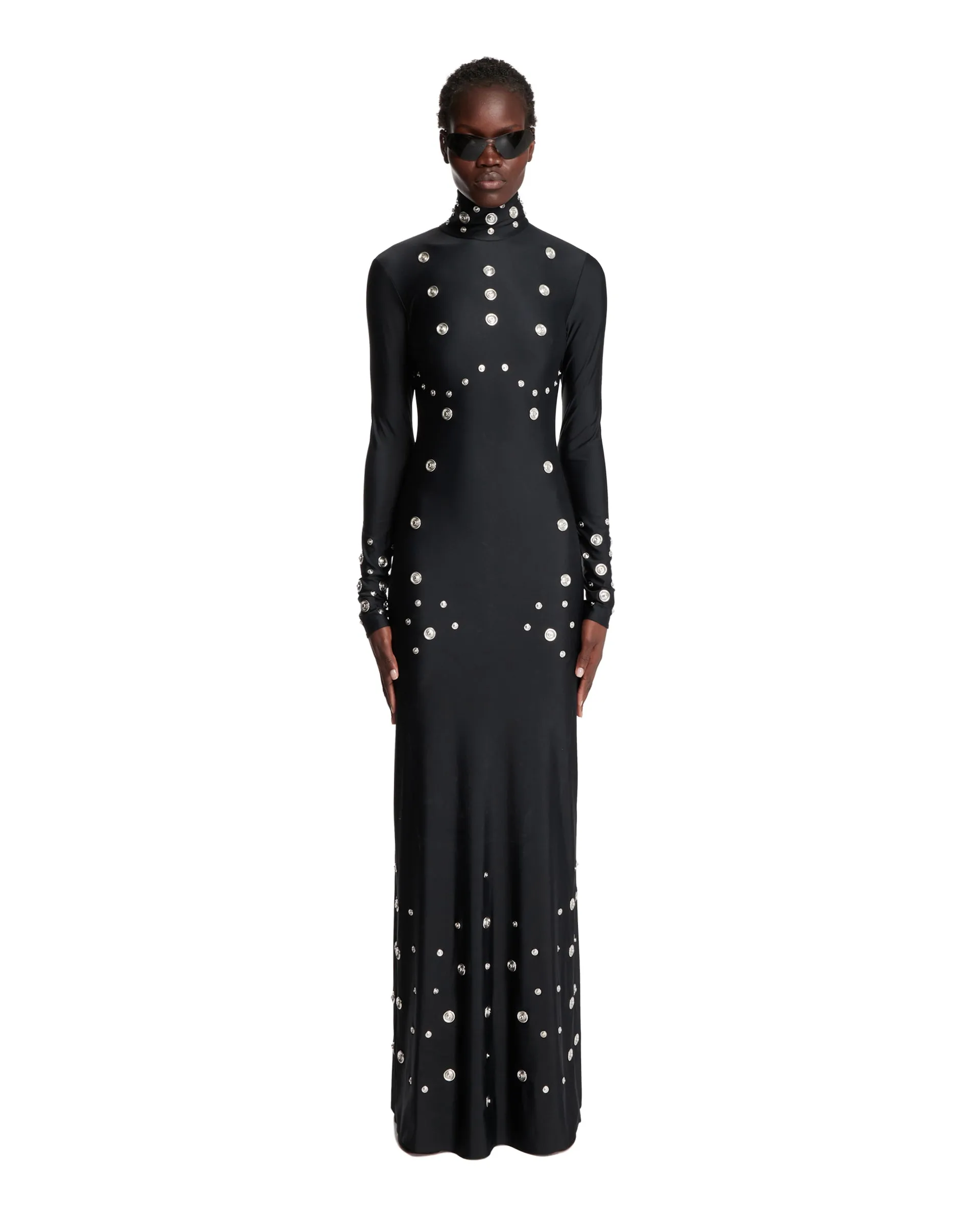 Black Long Snaps Dress
