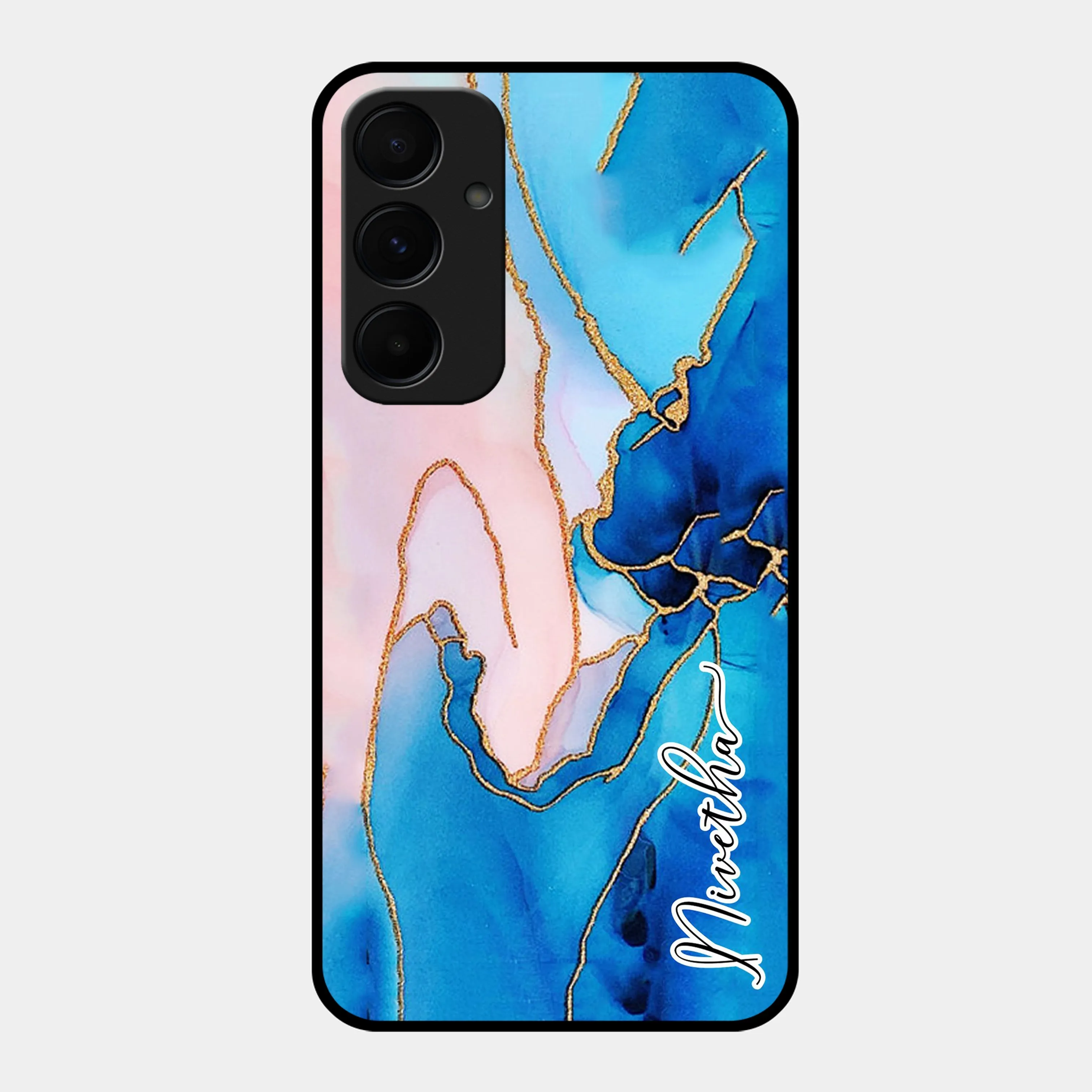 Blue Marble Glossy Metal Case Cover For Samsung