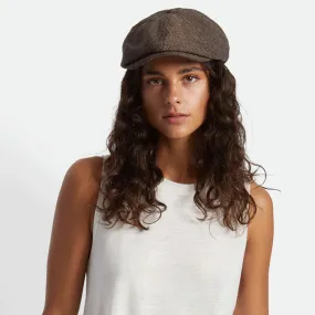 Brixton Brood Cap - Brown/Khaki Herringbone