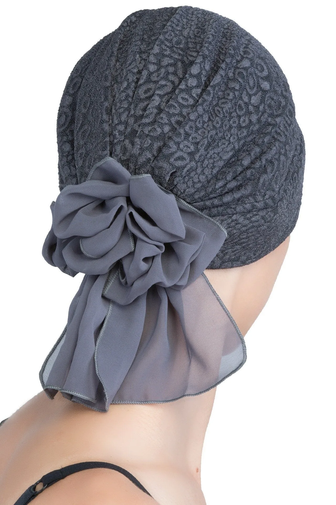 Brocade Headwear with Georgette Bow Tie