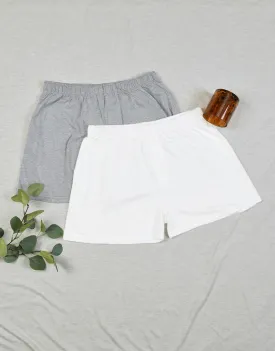 Buy 1 Get 1 Free Men's Essentials boxer Shorts-DARK GREY/WHITE