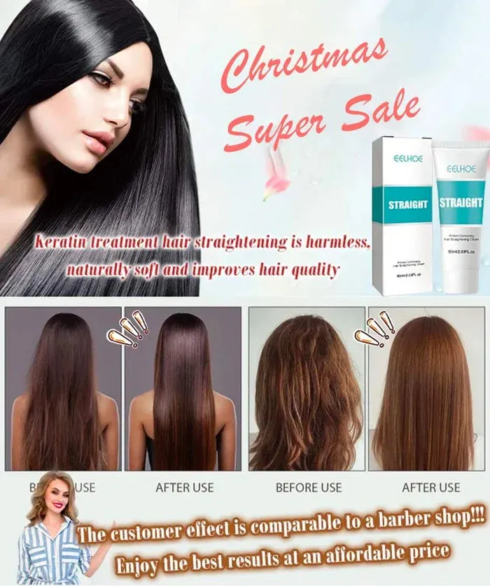 Buy 2 get 1 free-Silk and Keratin Treatment Hair Straightening Cream