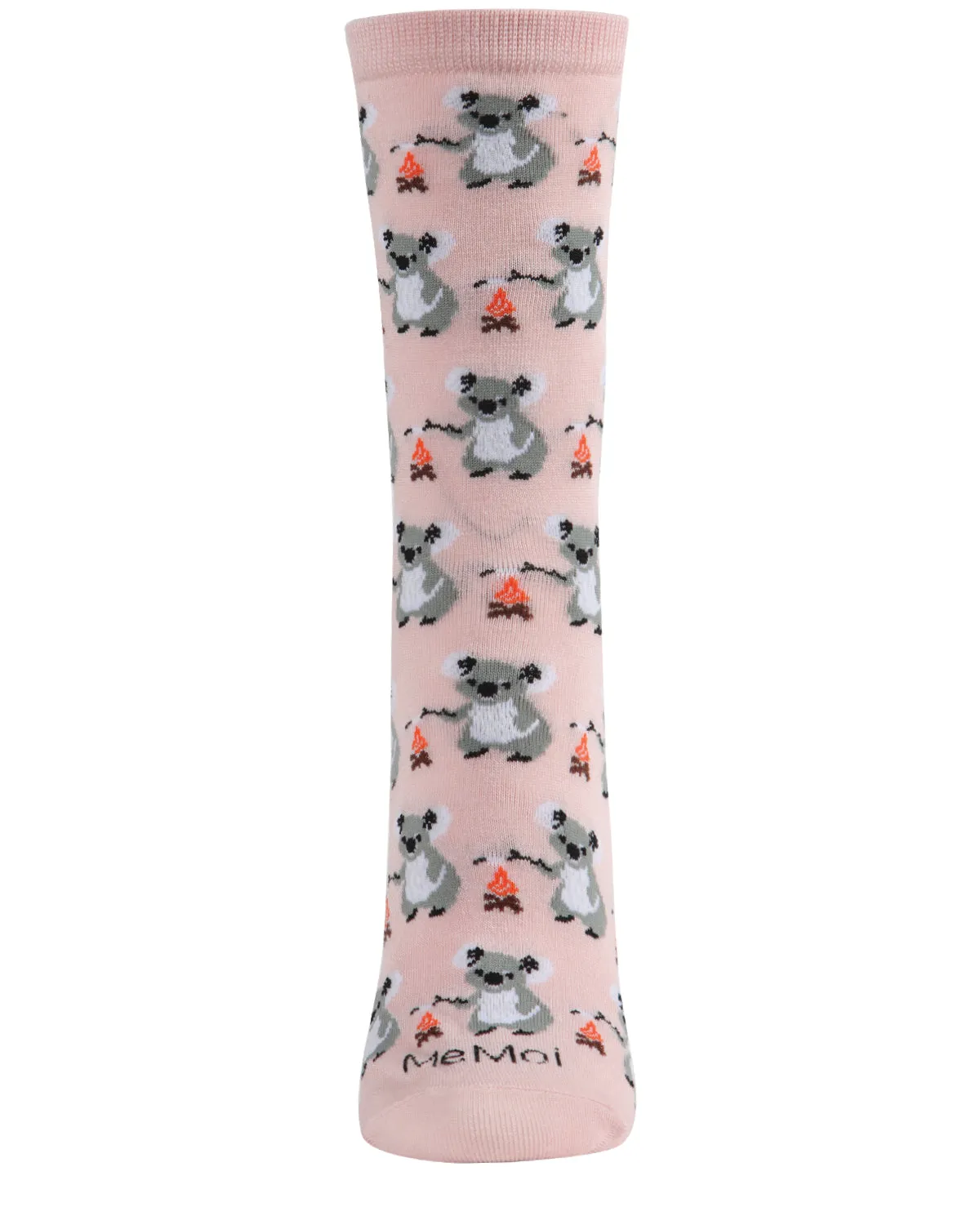 Camping Koalas Bamboo Blend Crew Socks