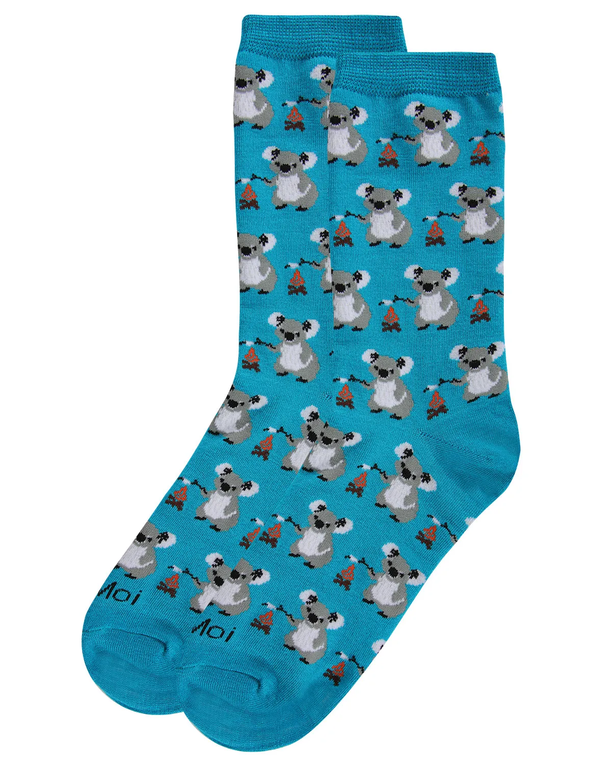 Camping Koalas Bamboo Blend Crew Socks