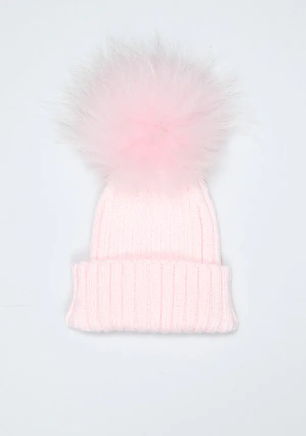 Candy Pink Pom Pom Hat