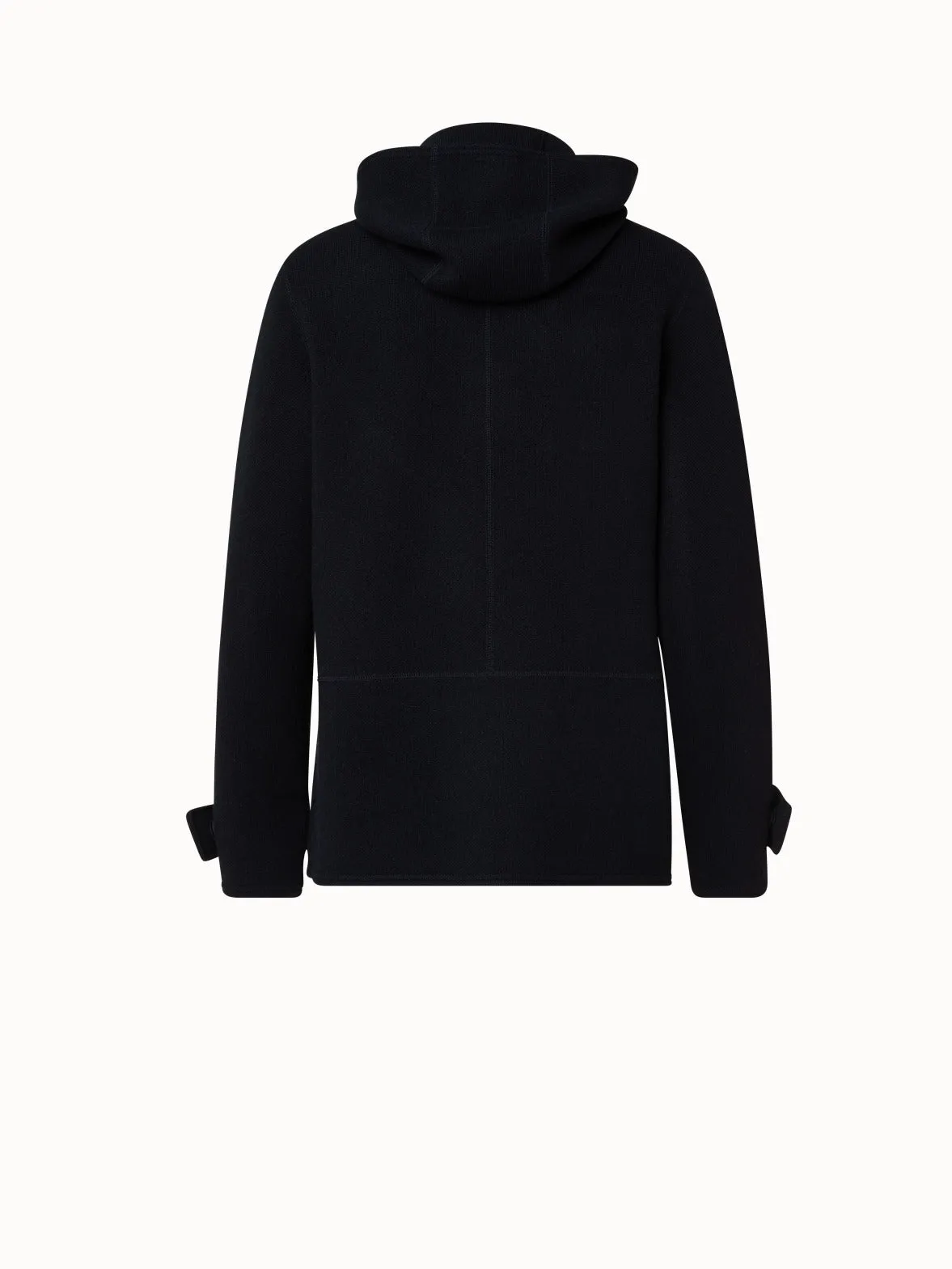 Cashmere Piqué Jacket with Removable Hood
