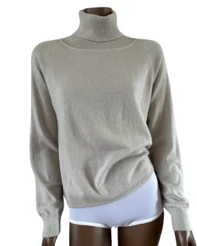 CASHMERE T NECK SIZE M