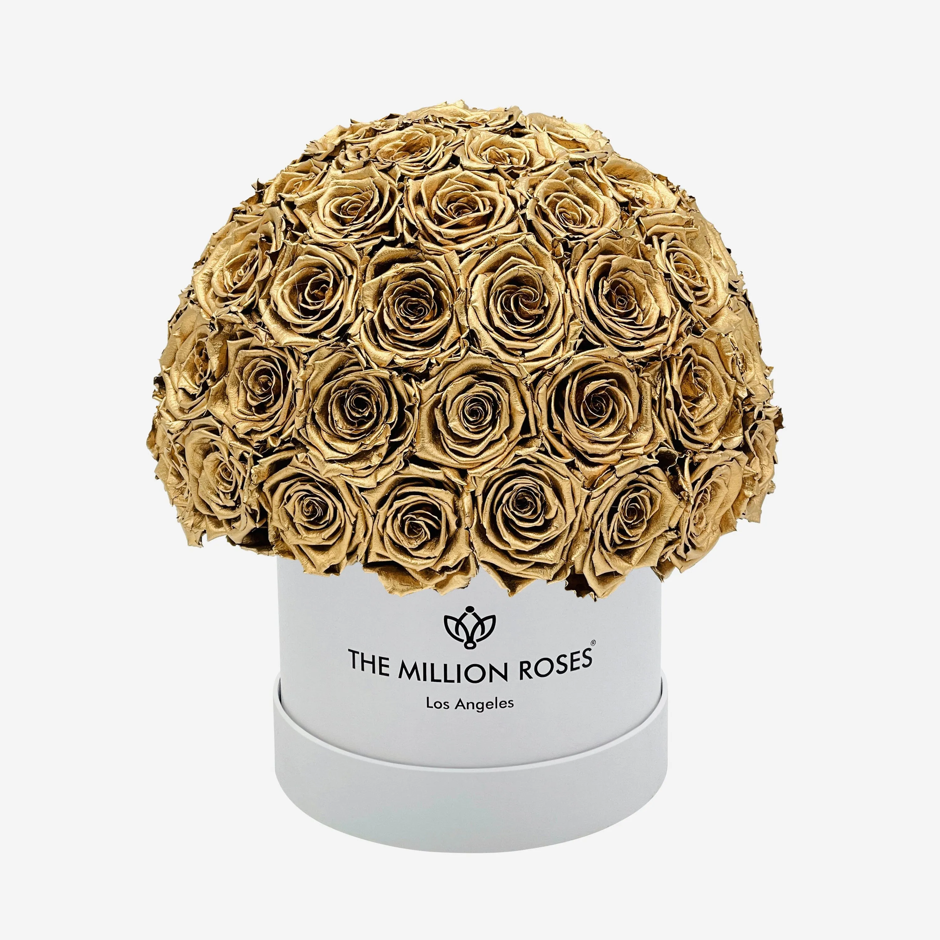 Classic White Superdome Box | Gold Roses