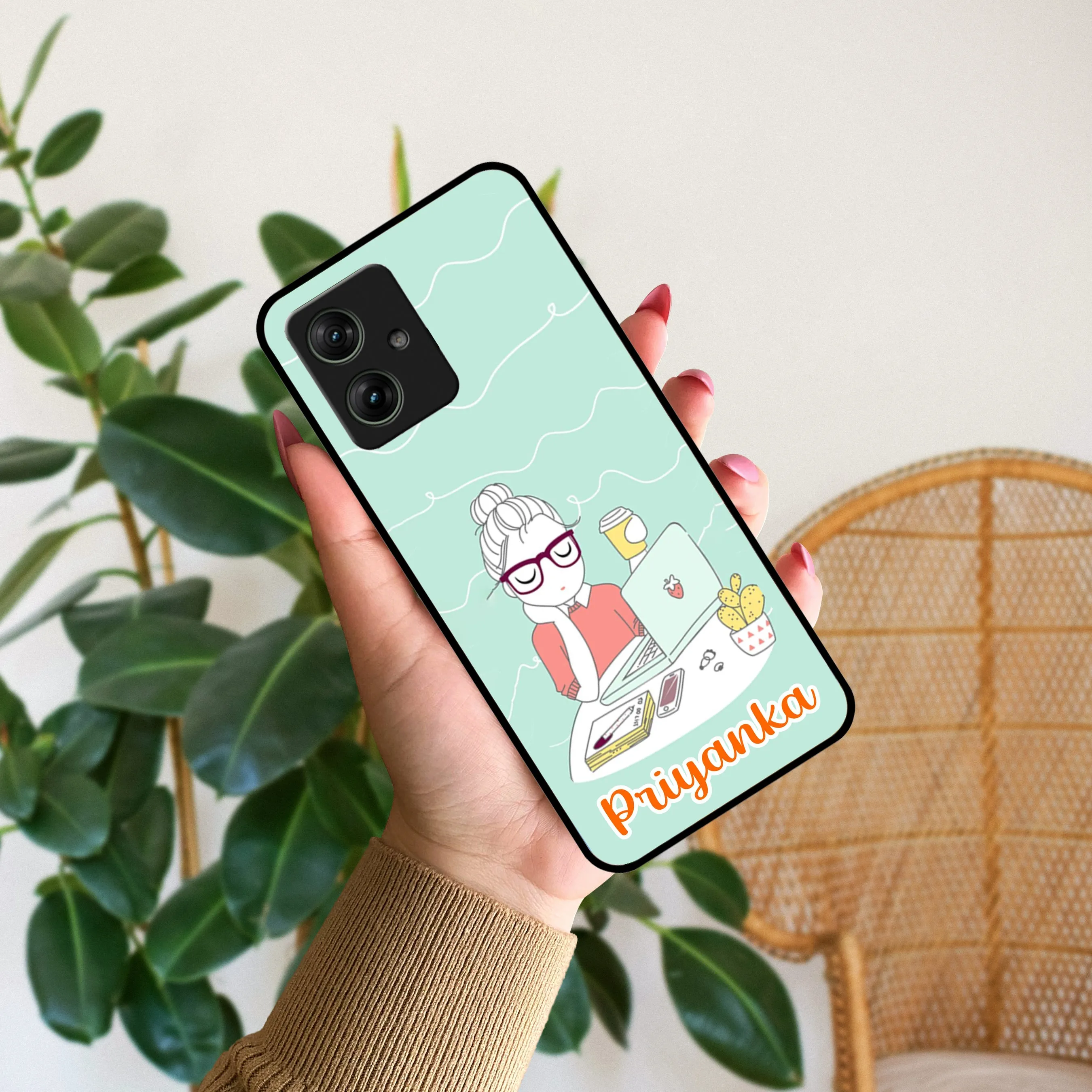 Creator Girl Glossy Metal Case Cover For Motorola