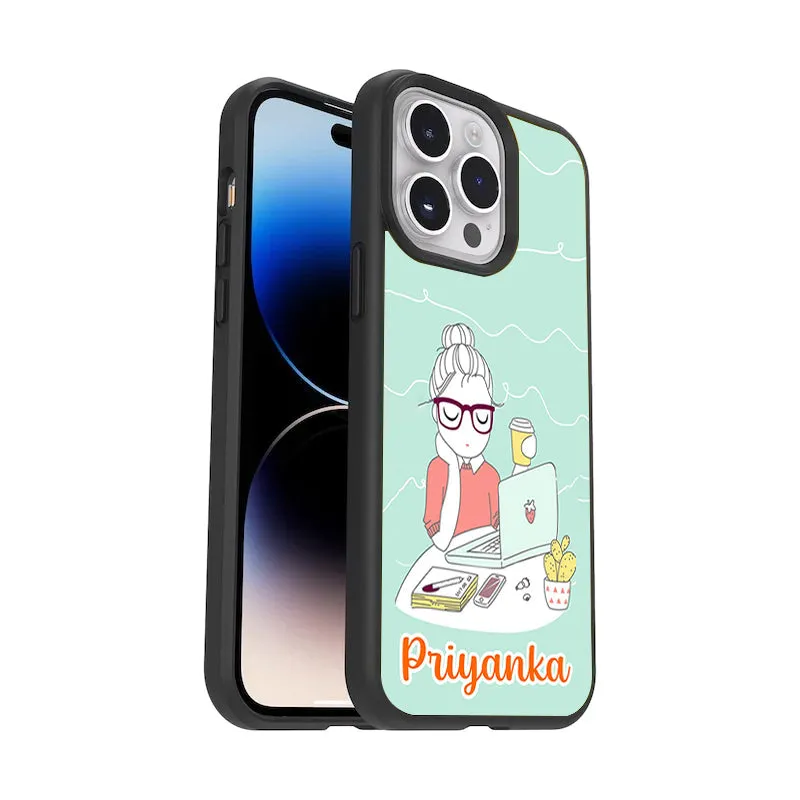 Creator Girl Glossy Metal Case Cover For Oppo