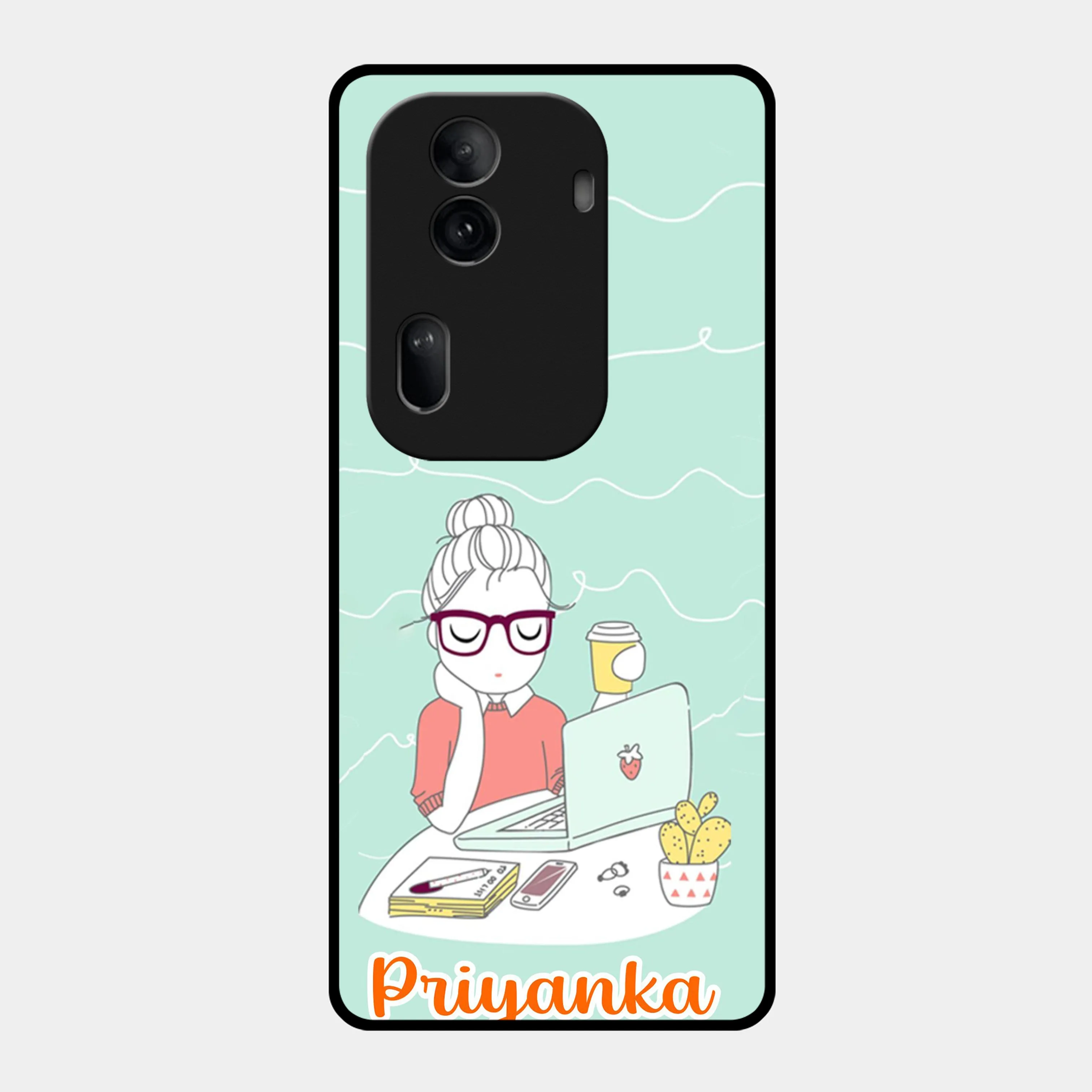 Creator Girl Glossy Metal Case Cover For Oppo
