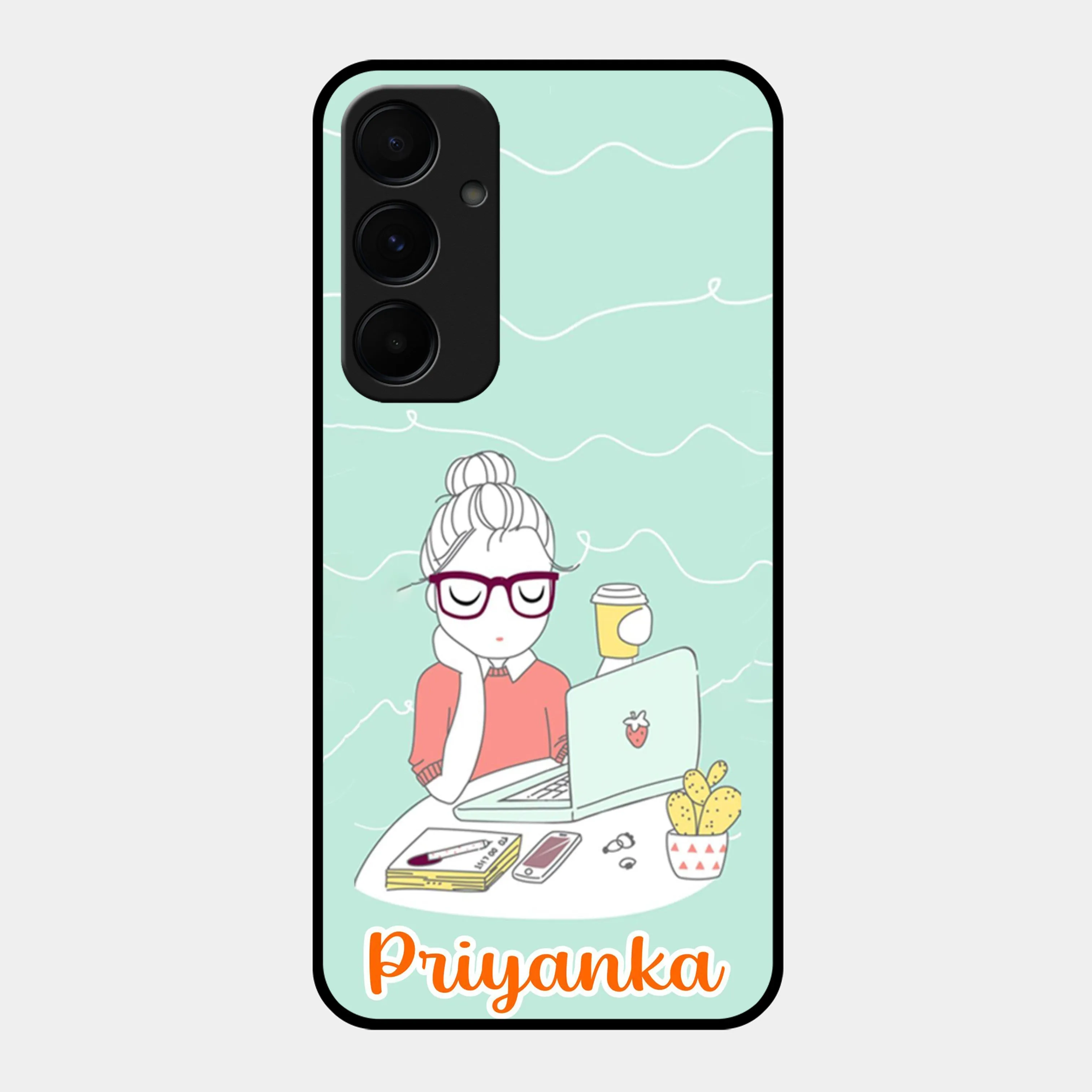 Creator Girl Glossy Metal Case Cover For Samsung