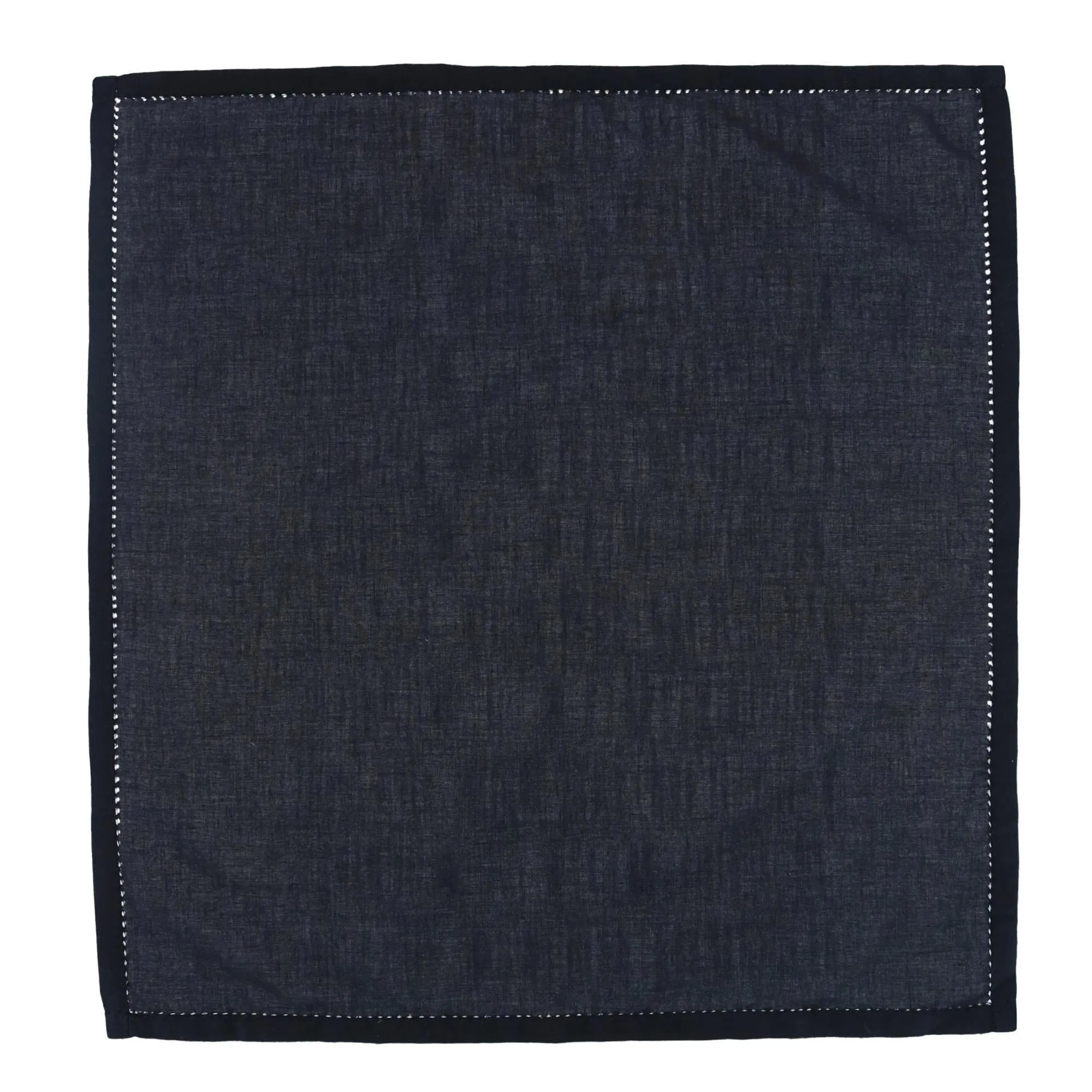 CTM® Large Black Hemstitched Handkerchief