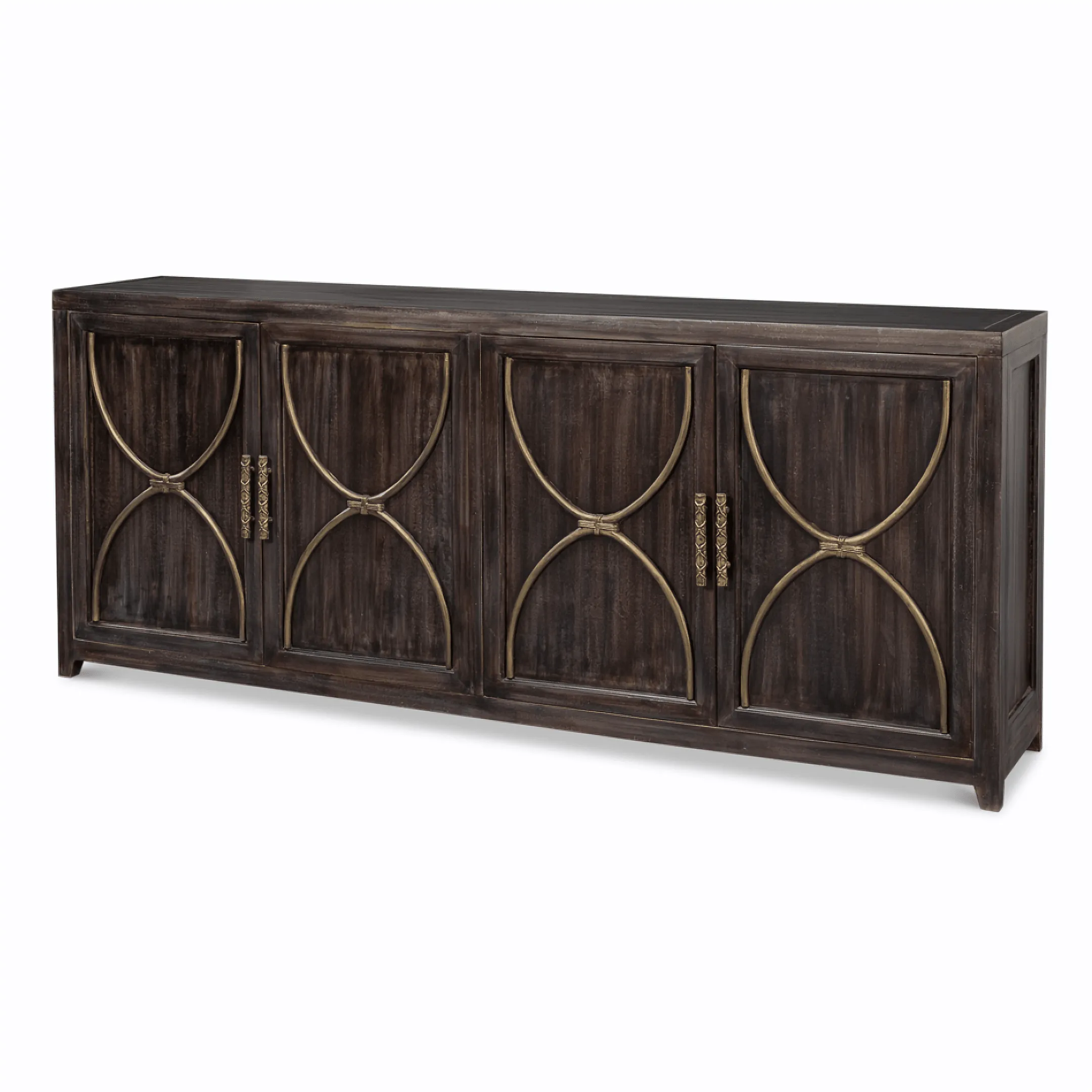 Dark Acacia Wood Credenza