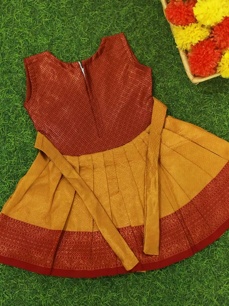 Elegant Brocade Kids Set Frock - Starting at ₹384!