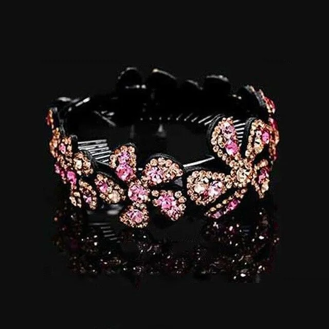 Elegant Bun - Flower Crystal Bun Maker
