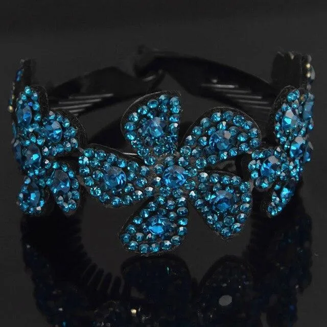 Elegant Bun - Flower Crystal Bun Maker