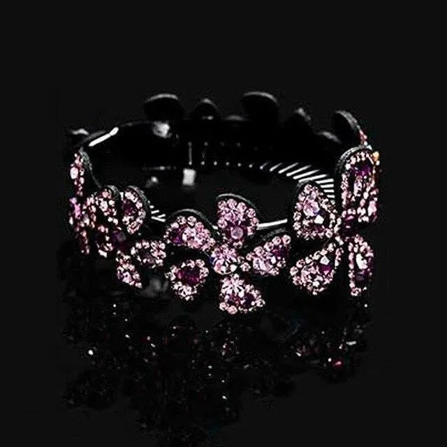 Elegant Bun - Flower Crystal Bun Maker