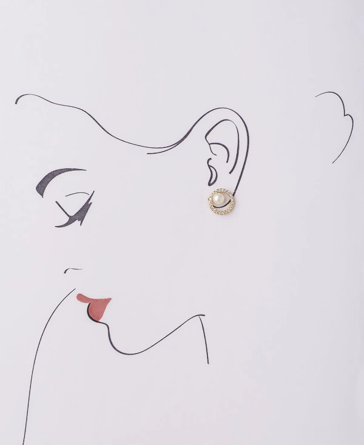 Elegant Real Pearl Stud Earring