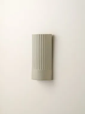 Enza - warm white  ribbed concrete wall light