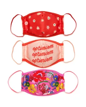 Face Mask 3 Pack - Optimism/Daisies/Pink Super Bloom