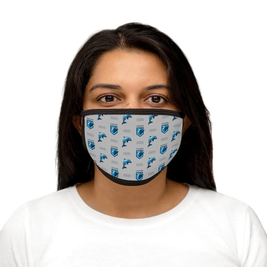 Fin Collection Gray Mixed-Fabric Face Mask
