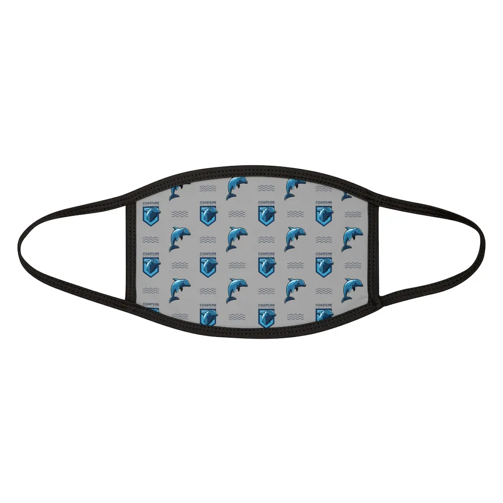 Fin Collection Gray Mixed-Fabric Face Mask