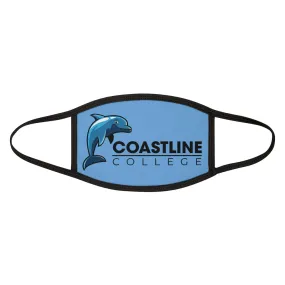 Fin Collection Light Blue Mixed-Fabric Face Mask - Black
