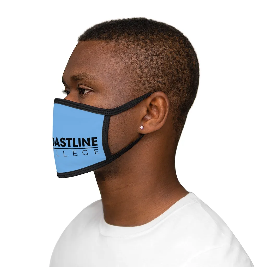 Fin Collection Light Blue Mixed-Fabric Face Mask - Black