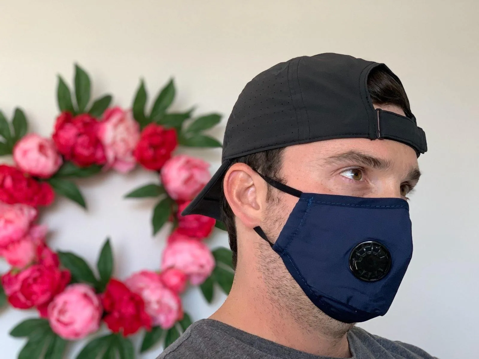 Final Sale: Reusable Cotton Face Mask with Valve & Carbon Filter - 2 Pack