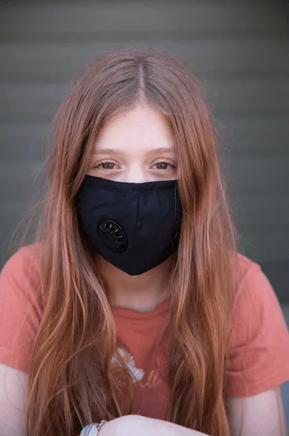 Final Sale: Reusable Cotton Face Mask with Valve & Carbon Filter - 2 Pack