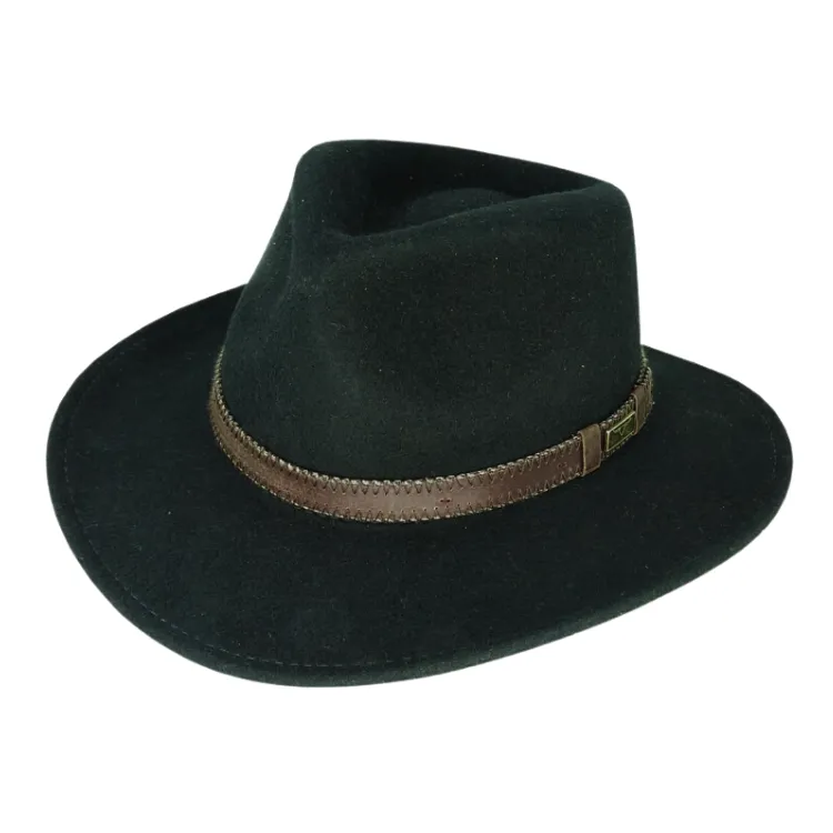 Flinders Buck Wool Felt Outback - Black
