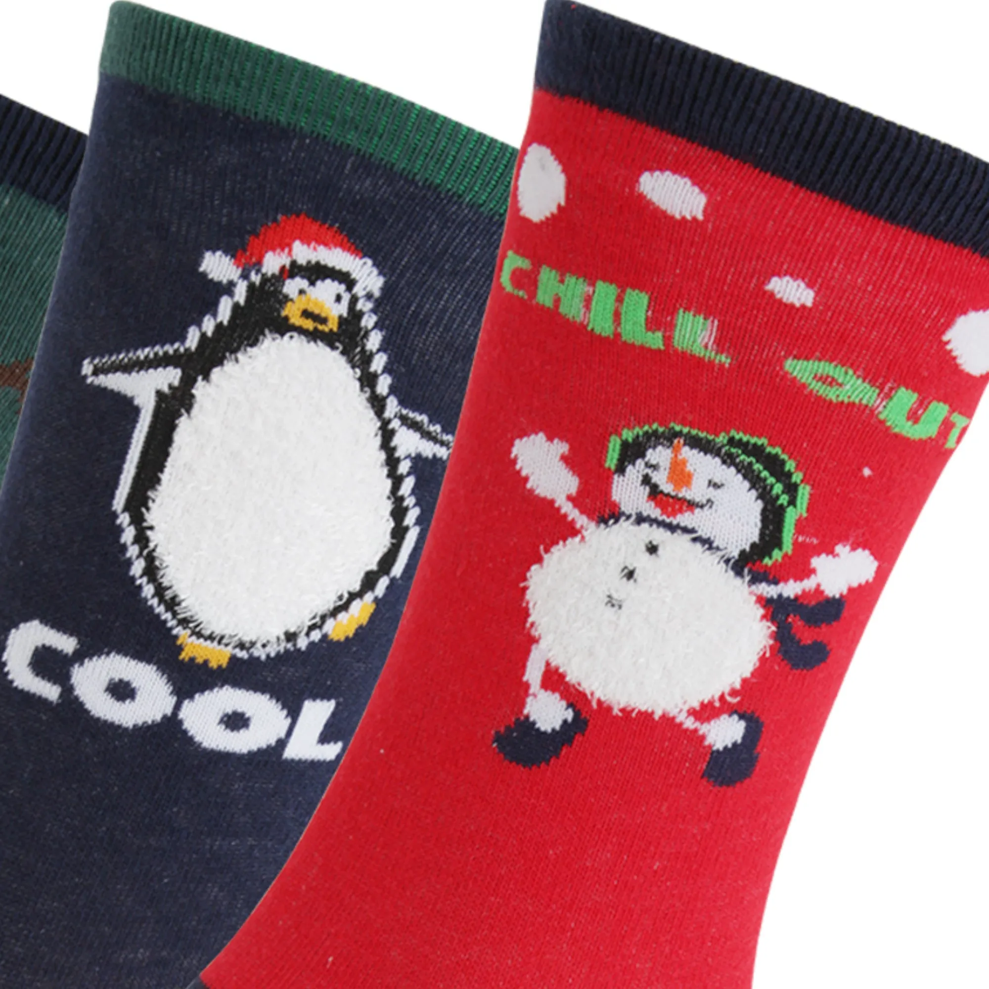 FLOSO Mens Christmas Character Design Novelty Socks (4 Pairs)