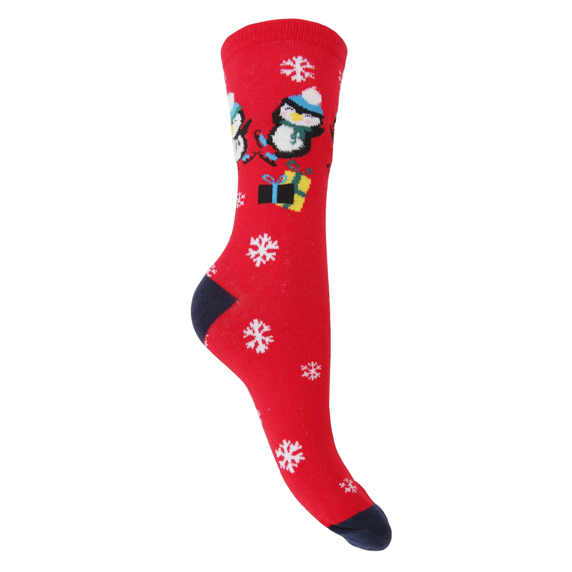 FLOSO Womens/Ladies Christmas Character Design Novelty Socks (4 Pairs)
