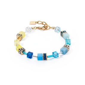 GeoCUBE® Iconic bracelet turquoise-yellow