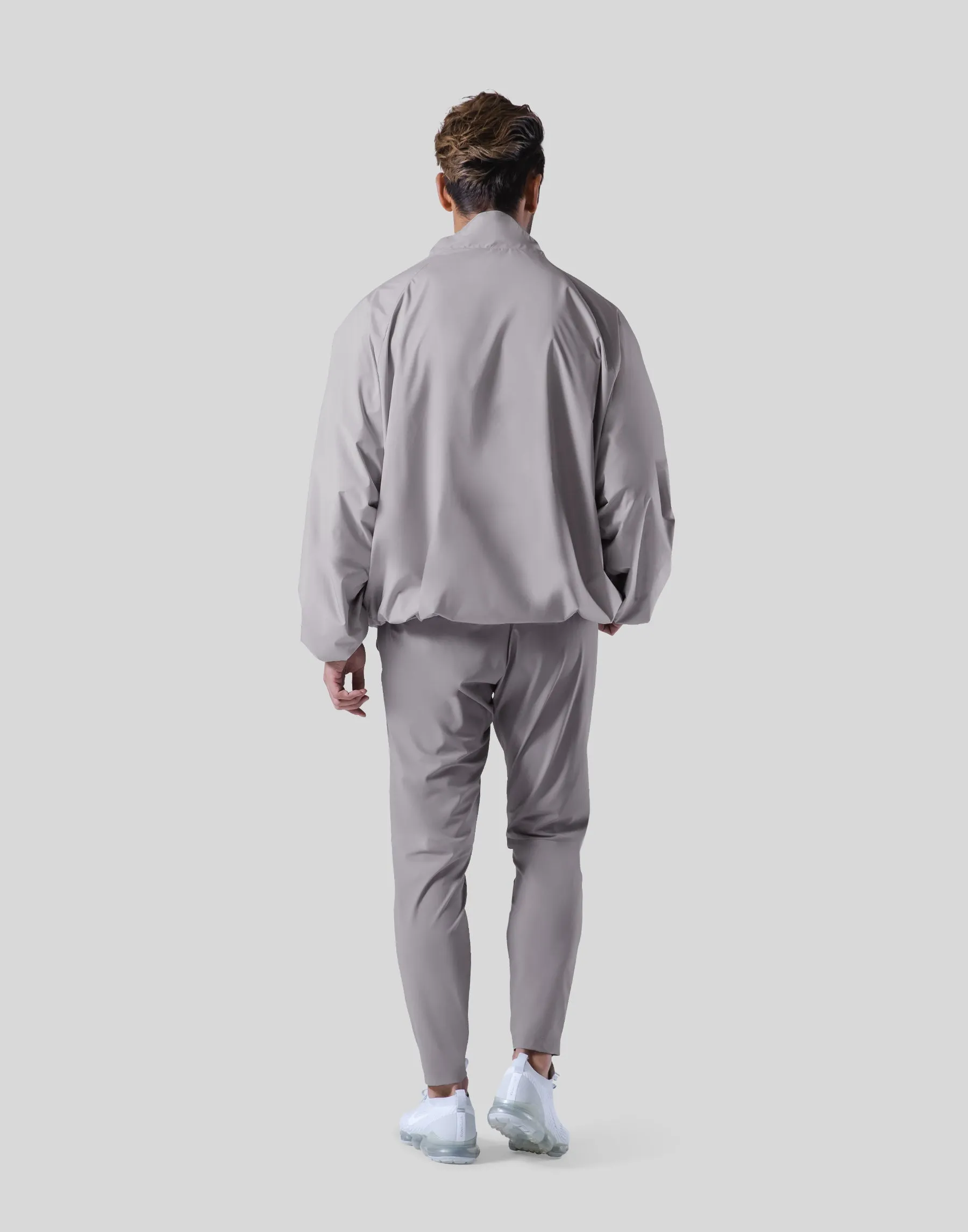 GÝM Nylon Zip Up Jacket - Light Grey