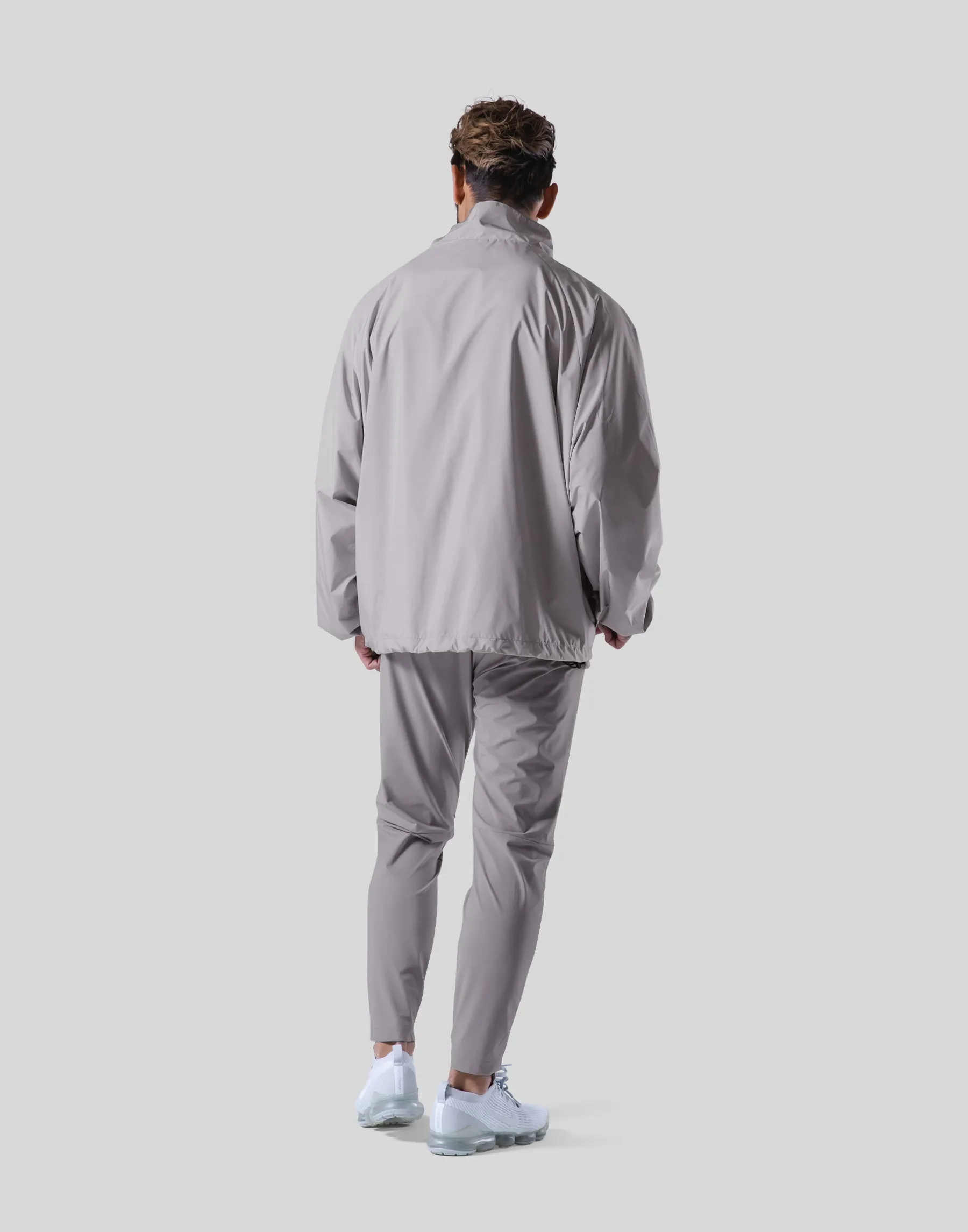 GÝM Nylon Zip Up Jacket - Light Grey