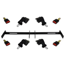 Golf Cart Universal Seat Belt w/ Mounting Bracket (4 Person Kit)